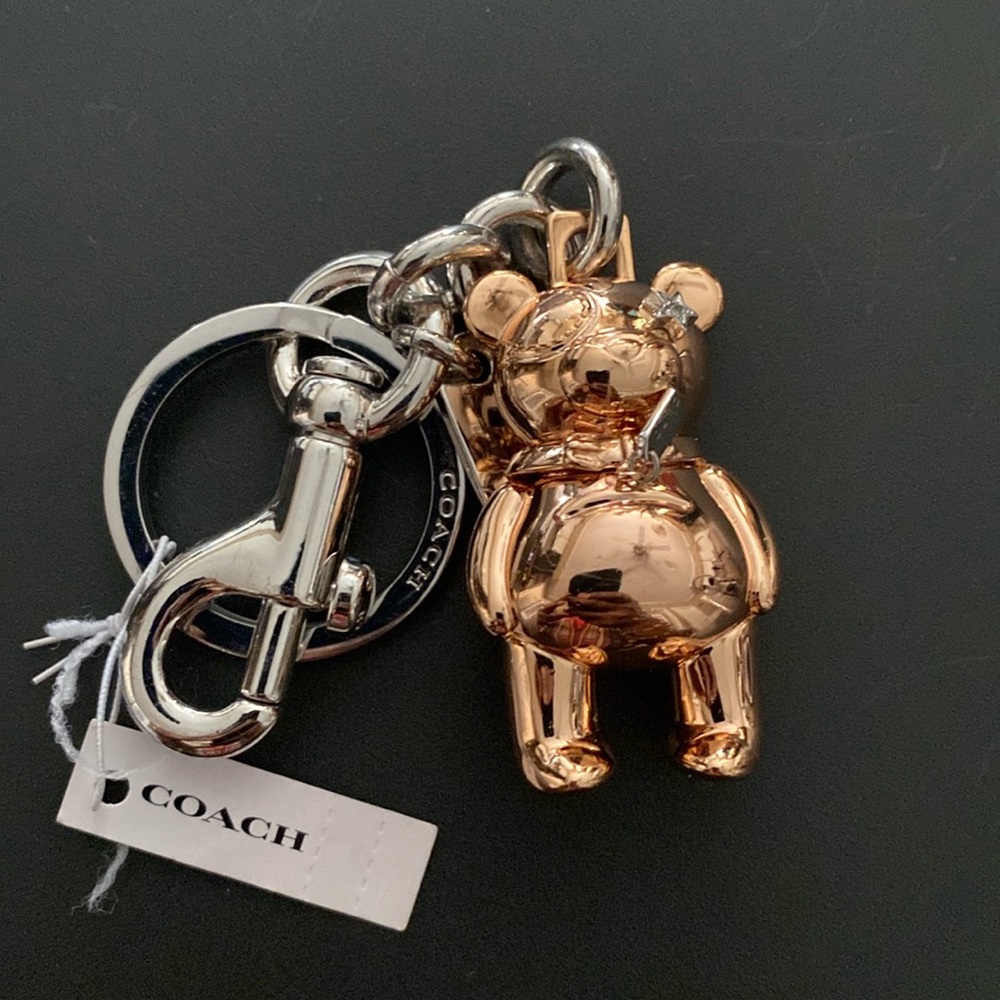 COACH Bear Bag Charm Keyring Keychain